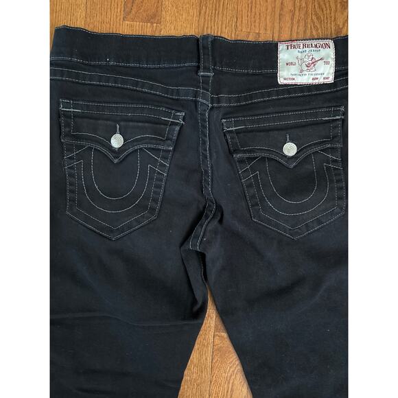 True Religion Jeans Mens 36x29 Blue Ricky Relaxed Straight Stretch Flap Pocket - Picture 7 of 7